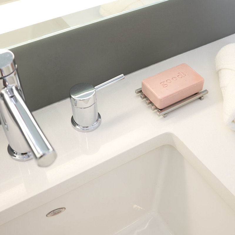 Brushed Stainless Steel Rectangular Soap Holder