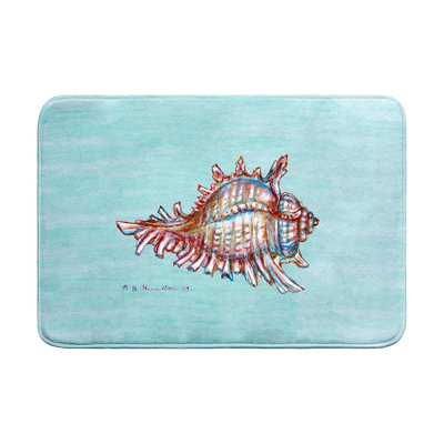 Conch - Tapis de bain bleu sarcelle