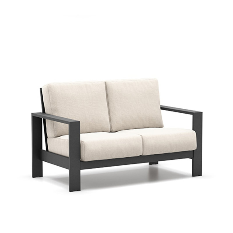Blair Loveseat With Cushion, Solve Linen, Hickory