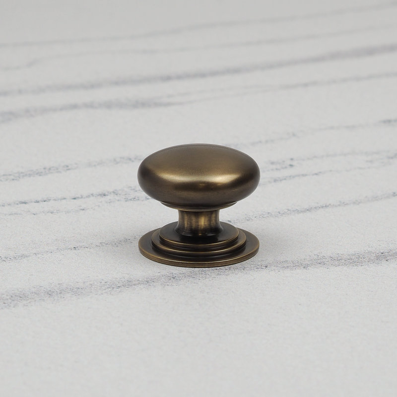 76mm Antique Brass Cup Handle, 38mm Knob