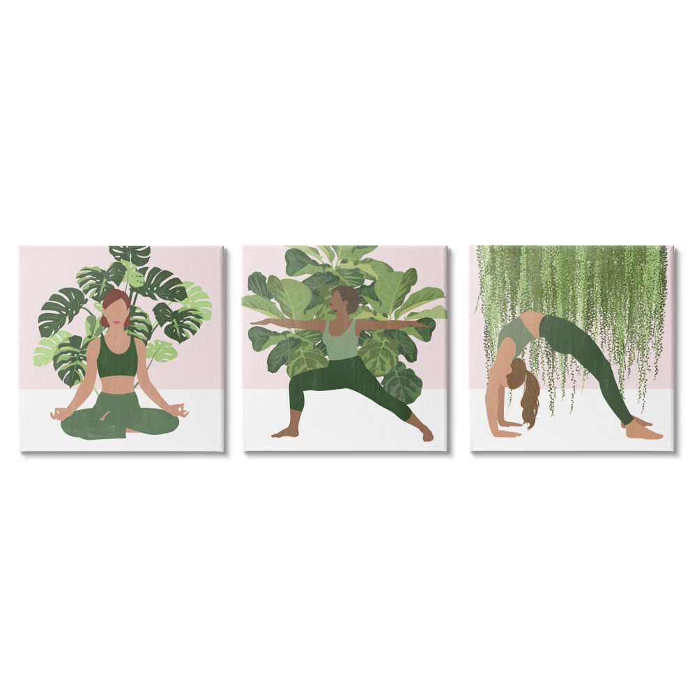 " Yoga Poses " by Grace Popp 3 - Pieces Bayou Breeze 