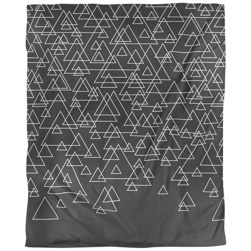 Tissu triangles de dispersion, Noir, L 58 po x l 36 po, Sergé de coton