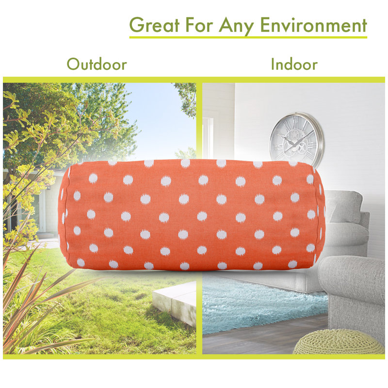 Coussin Ikat Dot, Orange