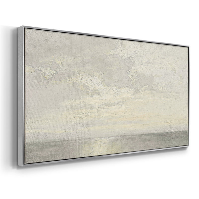 Série nautique-CCCCL-III - Toile tendue avec châssis encadré - Prêt à être accroché, Argent argent, H 17 po x l 33 po