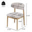 Ensemble repas 5 pièces avec chaises rembourrées Liora Mid-Century-119236562