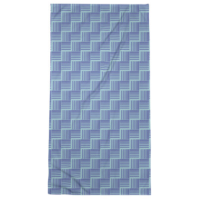 Serviette de bain à rayures Baskettressée classique