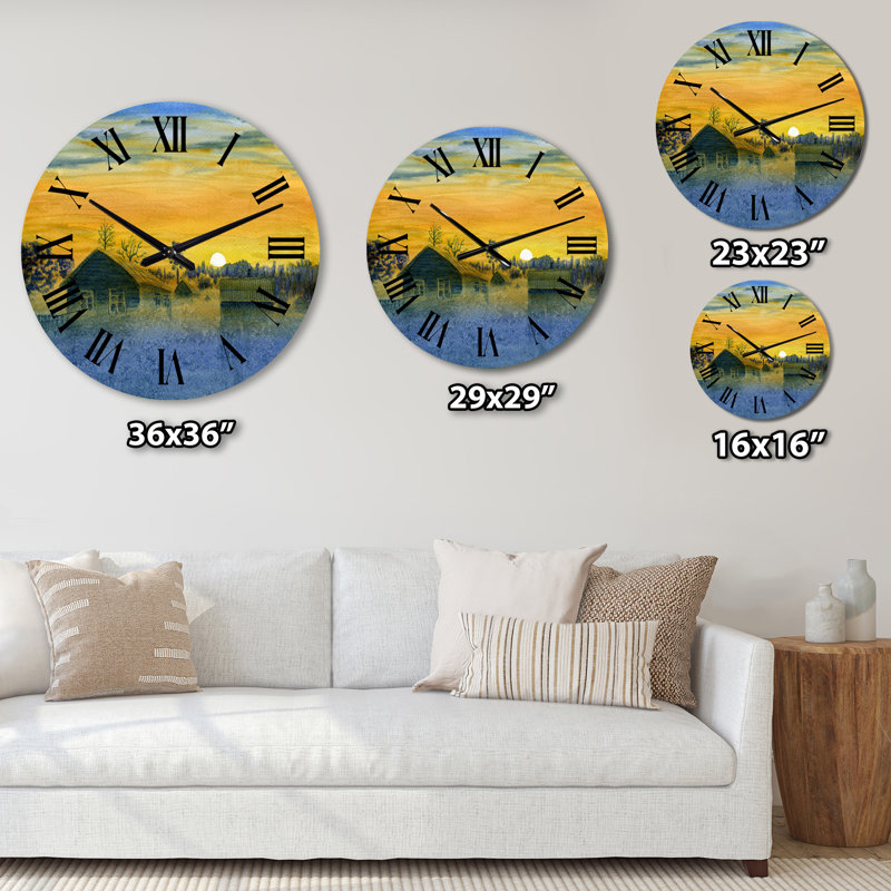 Horloge murale à la campagne, Surdimensionné