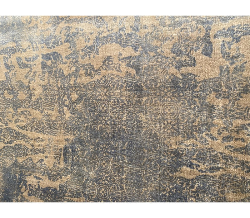Tapis unique en soie 9 pi x 6 pi Deserai