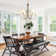 Mckevitt 6-Light Transitional Modern Chandelier with White Fabric Shades