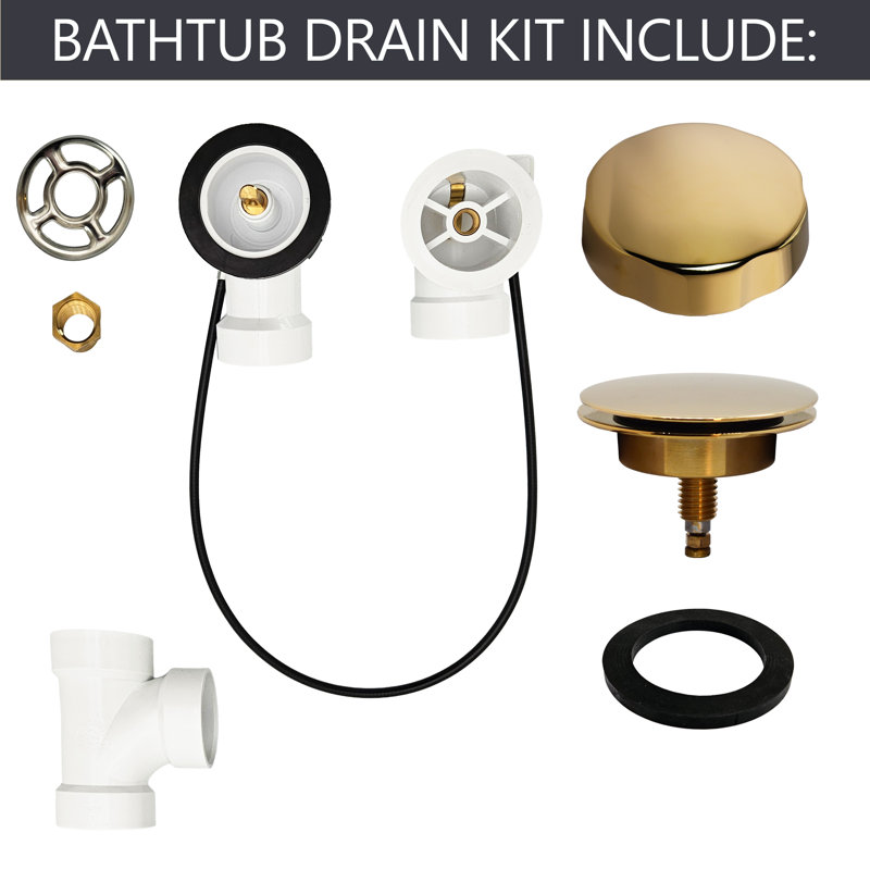 Drain de baignoire à pattes, Laiton poli
