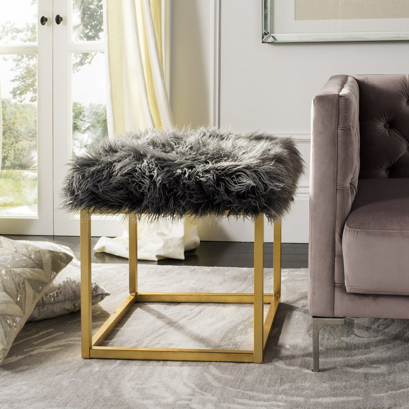 Shepherd Upholstered Ottoman, Gray