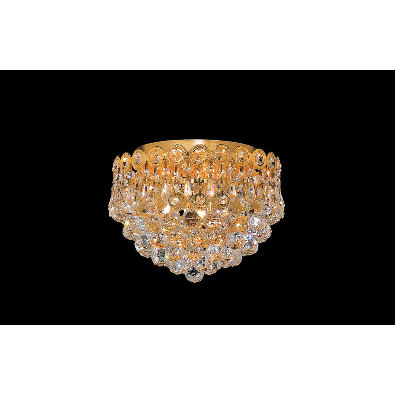 Zoila Unique / Statement Tiered Chandelier, Gold, 3 Lights