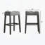 Upholstered Backless Saddle Seat Bar Stools 29" Height Set of 2