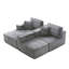 Canapé modulaire de 105 po, canapé modulaire Cloud avec assise profonde, canapé modulaire moderne en L avec méridienne, canapé rembourré pour salon, sans assemblage, (gris) 