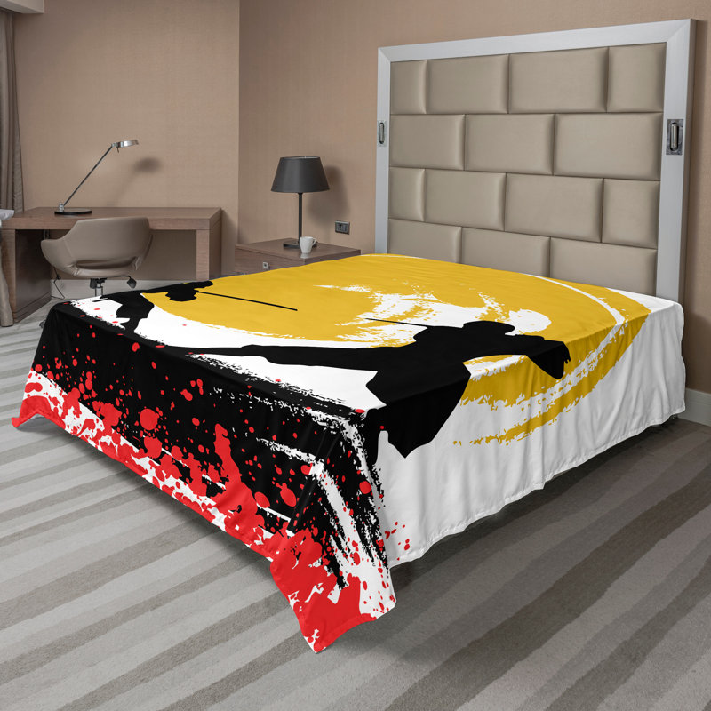 Drap-housse japonais Ambesonne, Drap plat grand