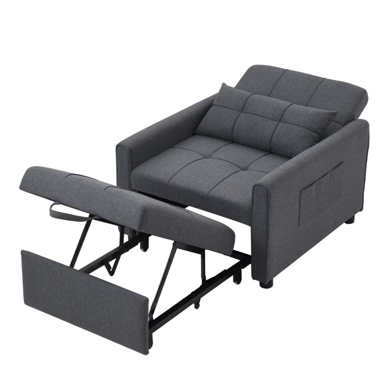 Athal Upholstered Linen Accent Chair