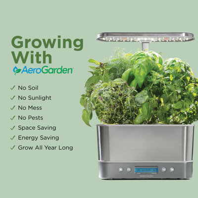 AeroGarden Harvest Elite Stainless Steel