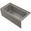 Baignoire en alcôve Archer® avec surface chauffante, tablier intégré et bride de carrelage-14673851-77604563