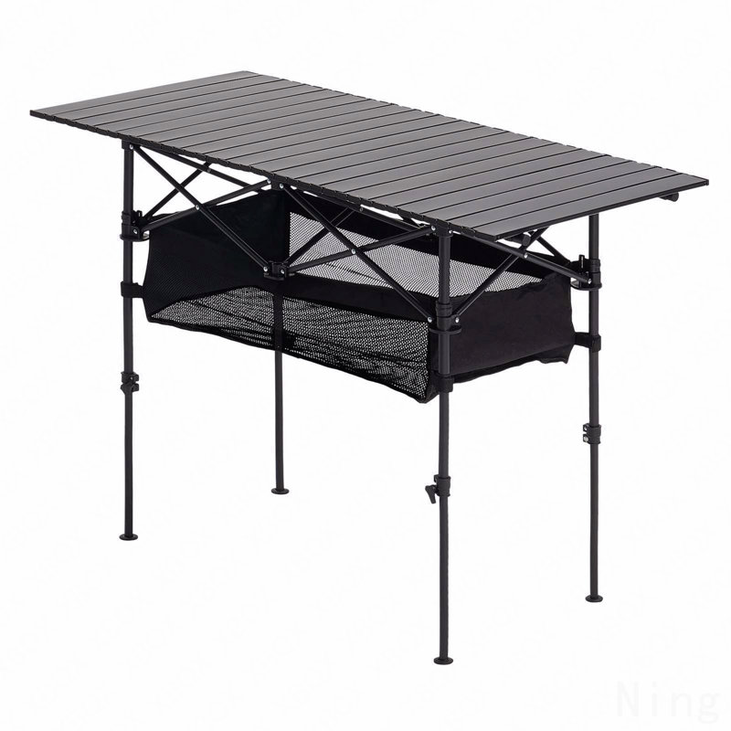 Table de camping pliante en aluminium