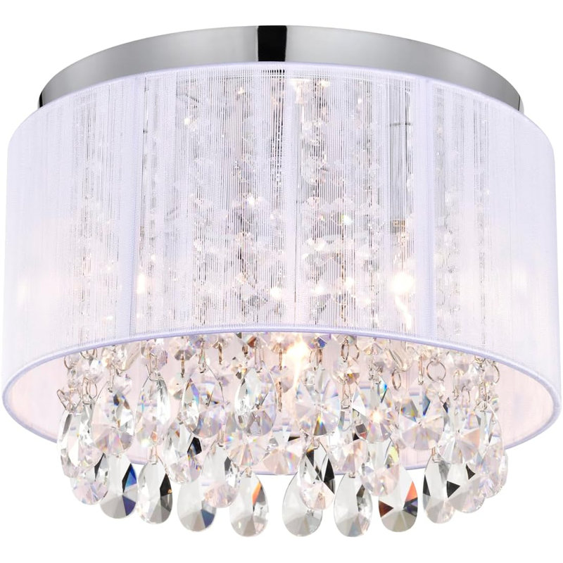 Plafonnier en cristal 3 lumières Chandelier, Blanc