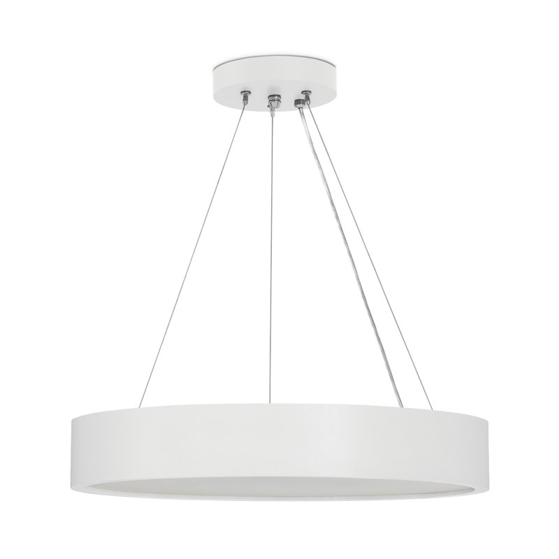 Angelicamarie 3 - Light Drum Pendant, White 