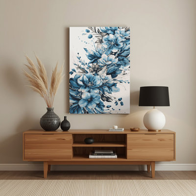 Watercolor Floral 67 Beige Metal Wall Art