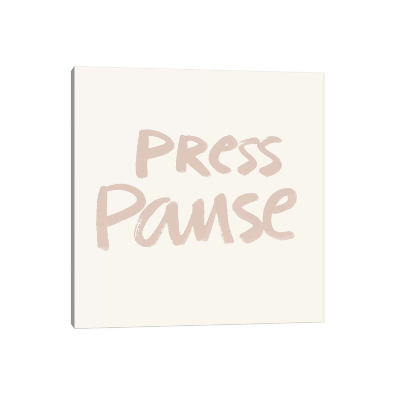 Press Pause I by Nadia Hassan - Wrapped Canvas Print, 30.48 cm H x 30.48 cm W