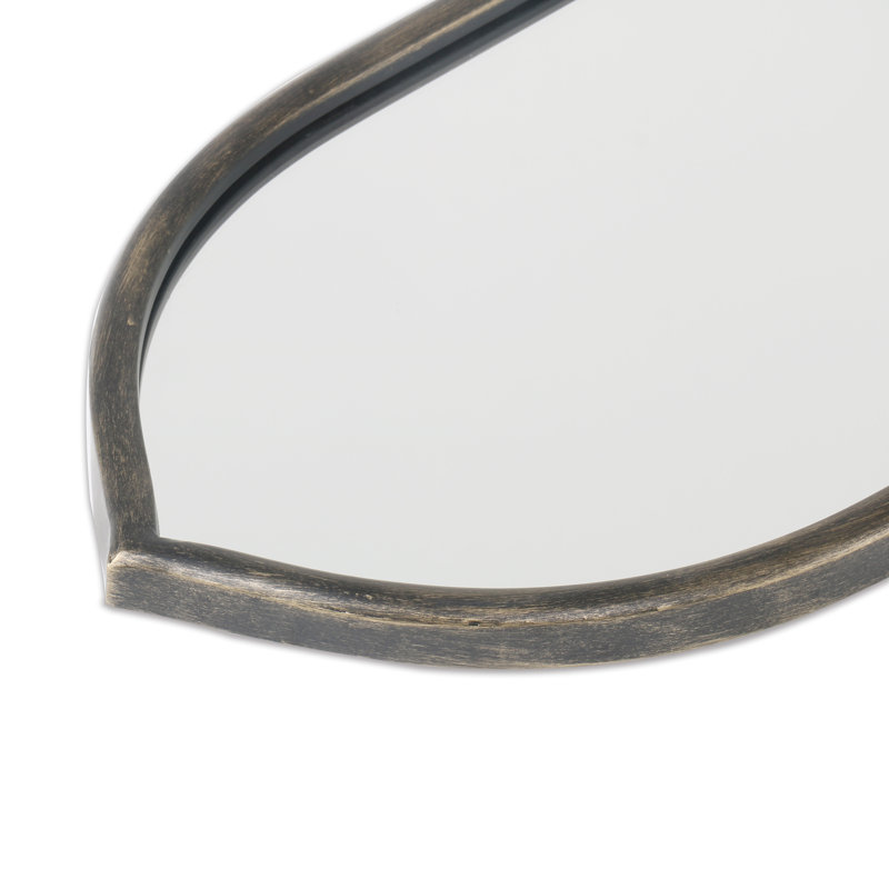 Long Arched Wall Mirror, Black