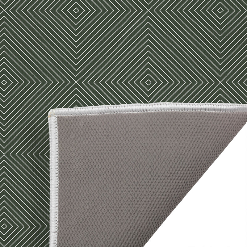 Eye Chev Outdoor Doormat, 17" W x 24" L, Green