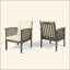 Ensemble de 4 chaises d'extérieur en bois d'acacia pour l'extérieur