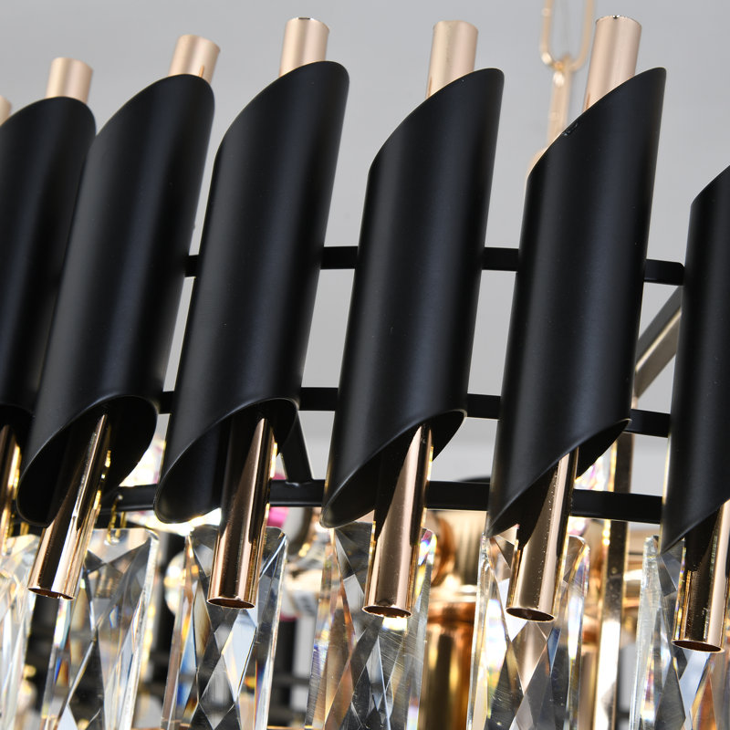 9 - Light Chandelier, Matte Black