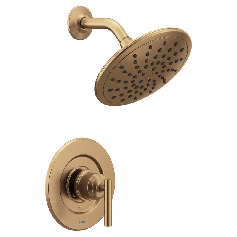 Moen Gibson Posi-Temp Pressure Balancing Modern Shower Only Trim With 8" Rainshower, Valve Required