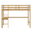 Lit mezzanine haut, lit mezzanine en bois avec garde-corps de sécurité, bureau intégré, échelle-2120704753