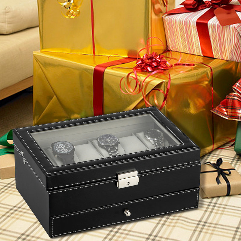 12 Slots Watch Box with Drawers