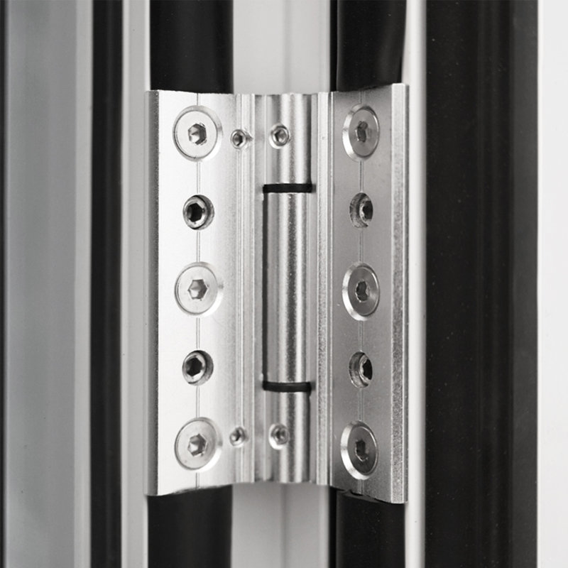 Porte pliante en aluminium à 6 panneaux KaMic Elite-Fold, H 79,5 po x l 191,5 po x P 3,5 po, Blanc, Coulissante double