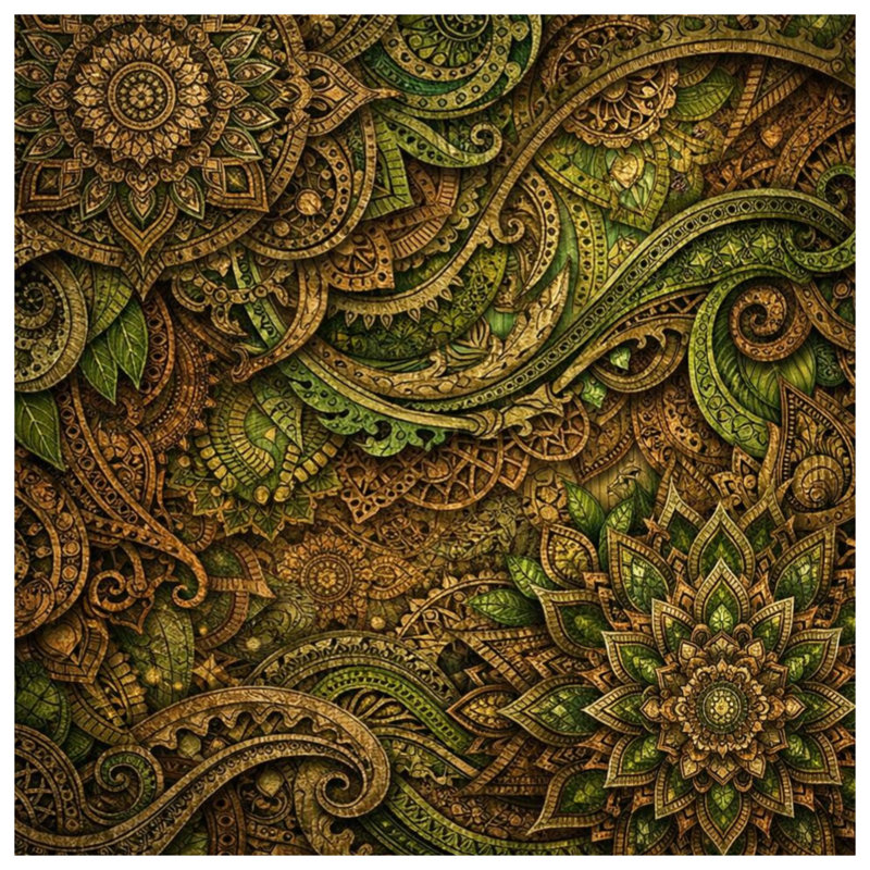 Couvre-lit matelassé complexe à motif mandala toutes tailles, Twin