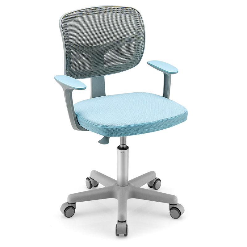 Dingyue Kids 21'' Adjustable Height Desk Or Activity Chair Chair and Ottoman, Blue