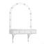 Meuble-lavabo flottant avec miroir et lumières tricolores, coiffeuse murale avec prise de courant, meuble-lavabo compact, grand rangement, blanc-1437597608