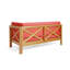 Banc de coin droit, couleur rouge - structure en bois avec banc à coussins anti-éclaboussures - aspect classique