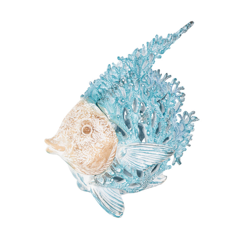 Sculpture de poisson Cole et Gray, Bleu