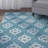 Turnham Geometric Teal Green/Gray Indoor / Outdoor Area Rug-268947849