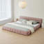 California King Upholstered Platform Bed - Modern Chenille Design, No Box Spring Needed-1788109694