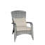 Chaise de patio avec coussins gris, pour les environnements extérieurs confortables en gris, à porter et à déchirer