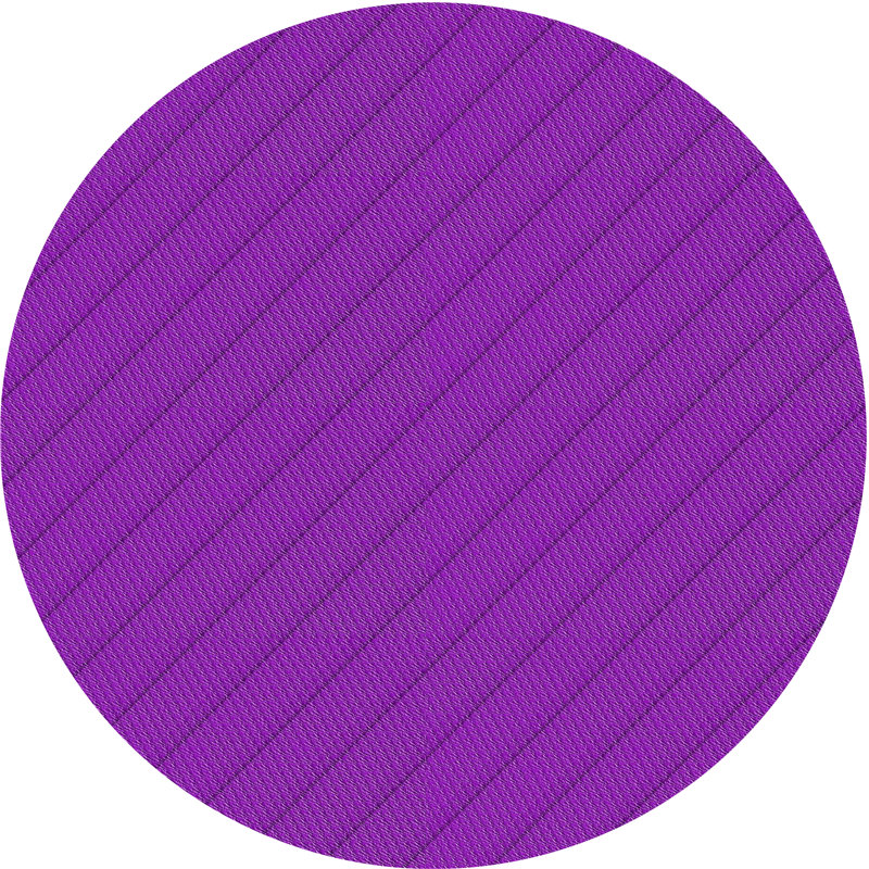 Tapis mauve à rayures Zivah, Rond 7 pi