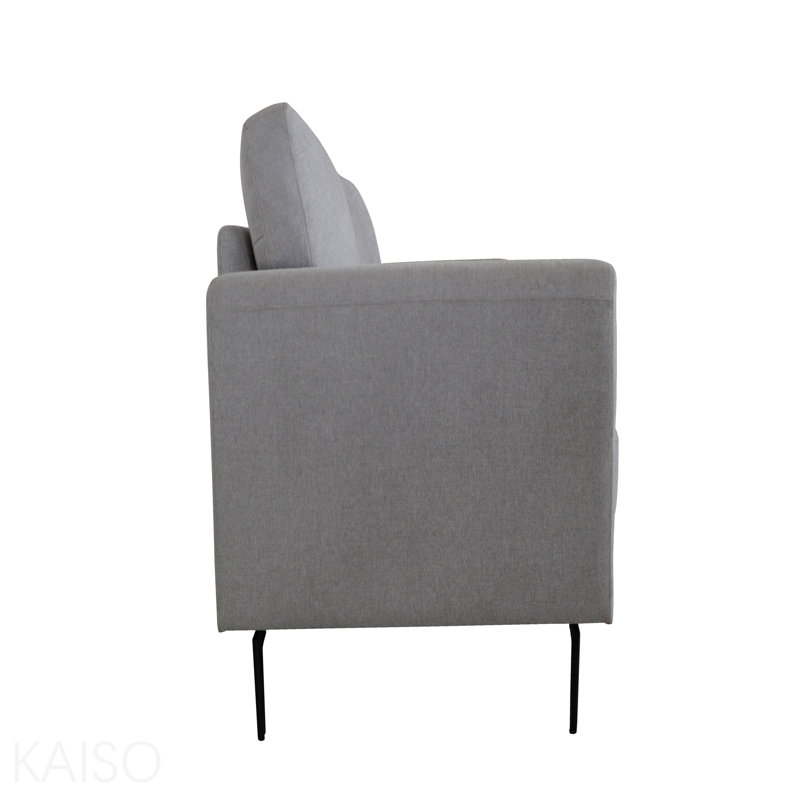 Causeuse en lin gris clair