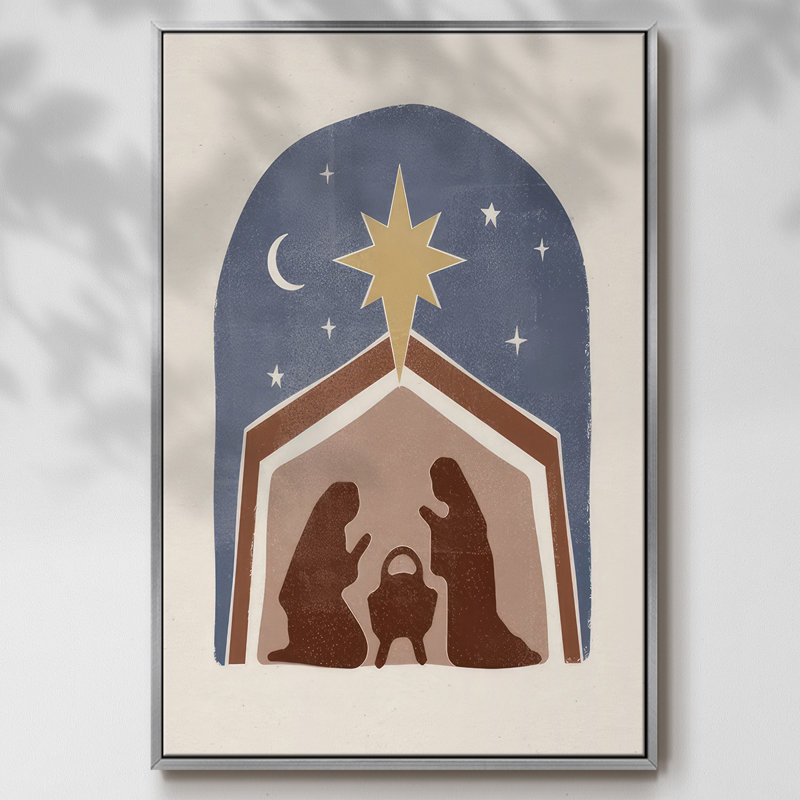 Boho Nativité I, reproduction d'art sur toile, H 25 po x l 17 po x P 1,5 po, Argent