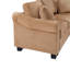 Canapé d'angle en forme de U avec pouf de rangement amovible et revêtement en chenille
