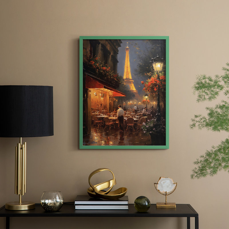 «LANDSCAPES Series CCCEXX», reproduction encadrée - bois massif, H 15 po x l 12 po, Vert