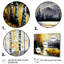 Bouleaux gris et jaunes au bord du lac II - arbre, art mural-86493276-86493280