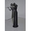 Statue de femmes jouant du violon en résine rouge et chrome - sculpture parfaite pour la maison Amabella, l 5 po x l 4 po x H 12 po-1861655489